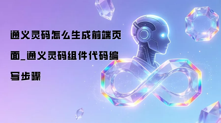 通义灵码怎么生成前端页面_通义灵码组件代码编写步骤