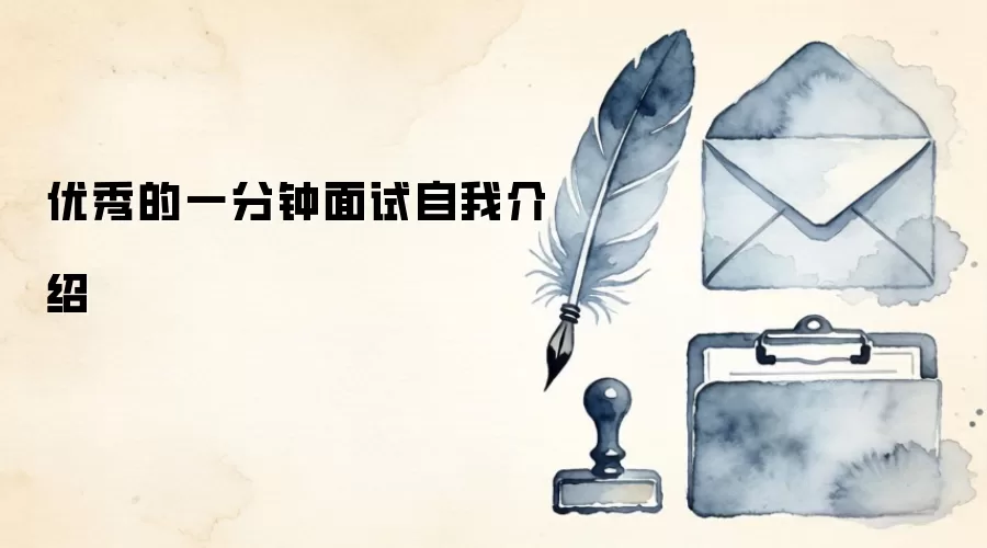 优秀的一分钟面试自我介绍