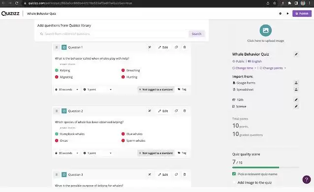 Quizizz AI : 一键生成互动测验的Quizizz AI Chrome插件