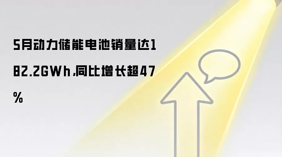 5月动力储能电池销量达182.2GWh,同比增长超47%