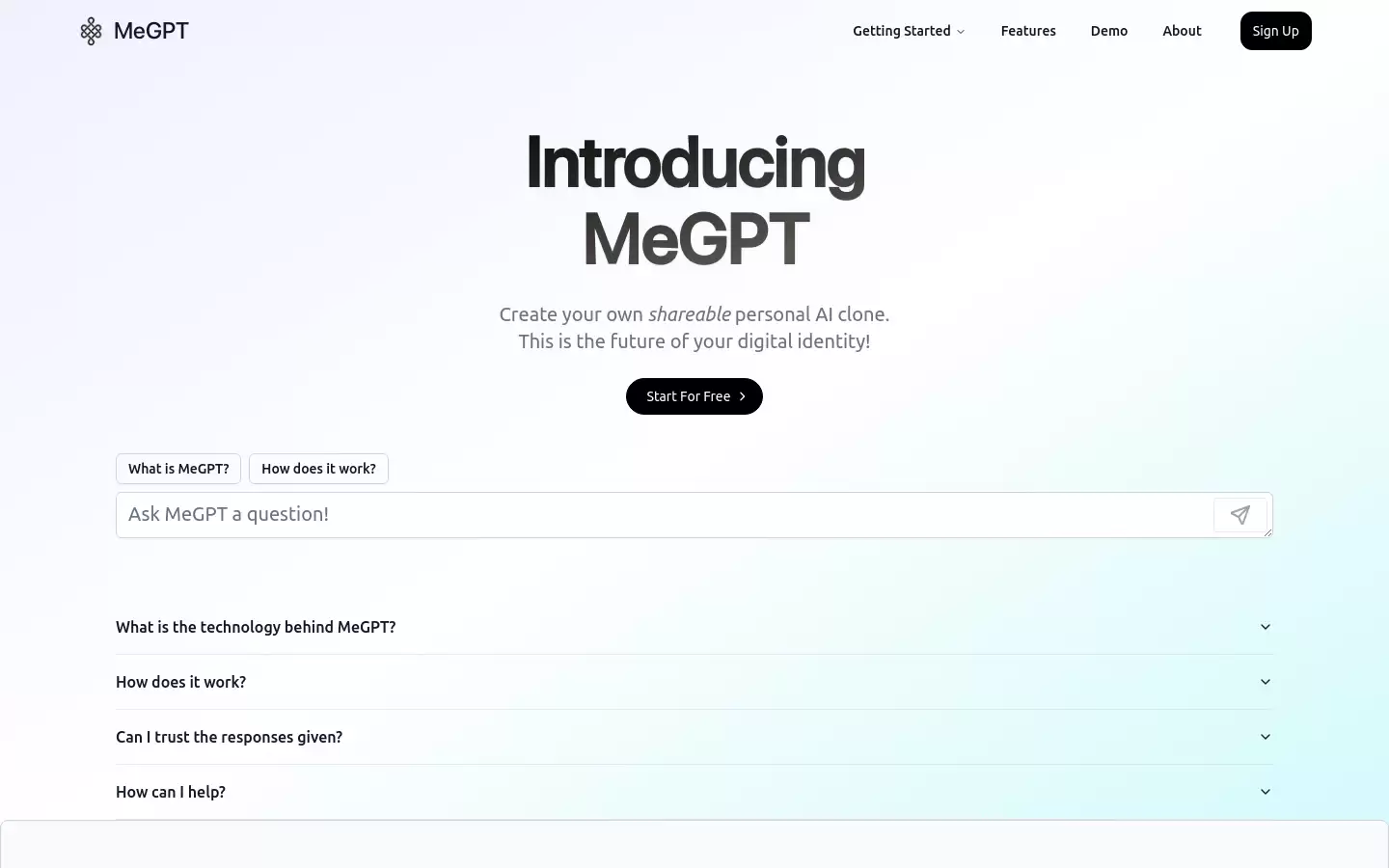 MeGPT : 创建可分享的个人AI克隆