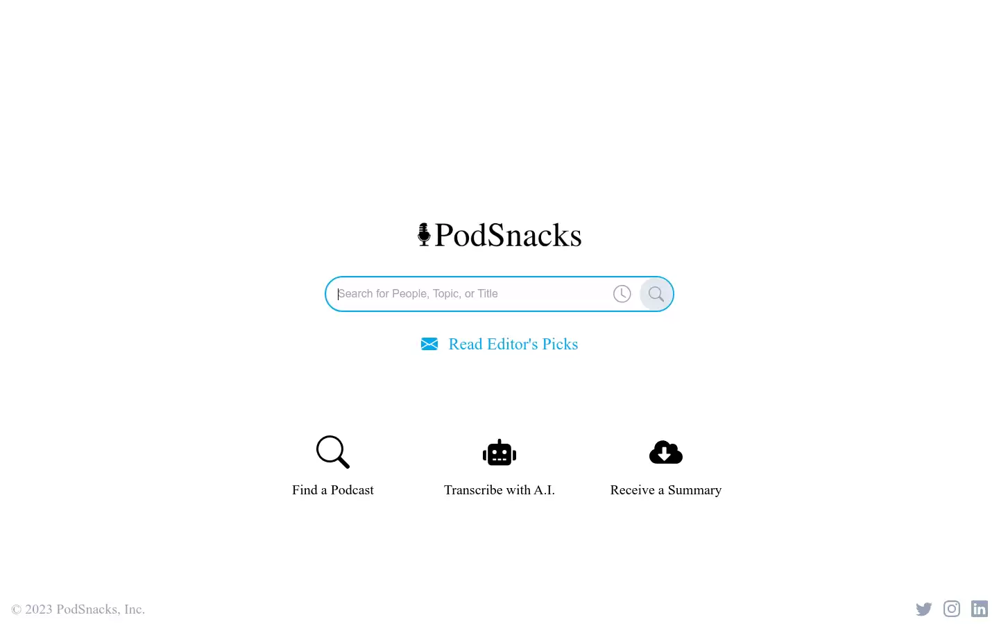 PodSnacks : 智能转录、摘要工具
