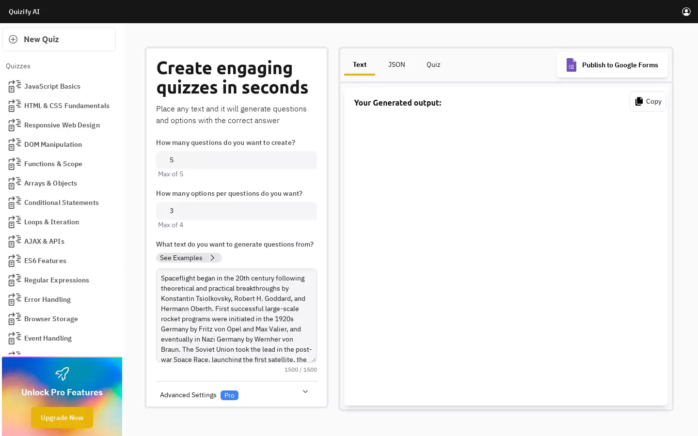 Quizify : 人工智能驱动的测验生成器,简化教育工作者的评估创建