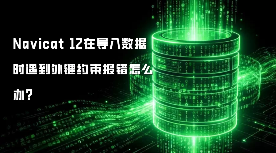 Na vicat 12在导入数据时遇到外键约束报错怎么办？