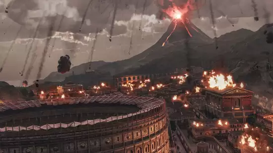 《纪元117:罗马和平》DLC“灰烬的预言”中火山喷发场景