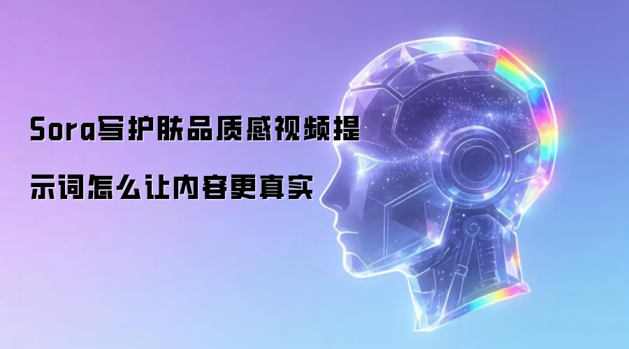 Sora写护肤品质感视频提示词怎么让内容更真实