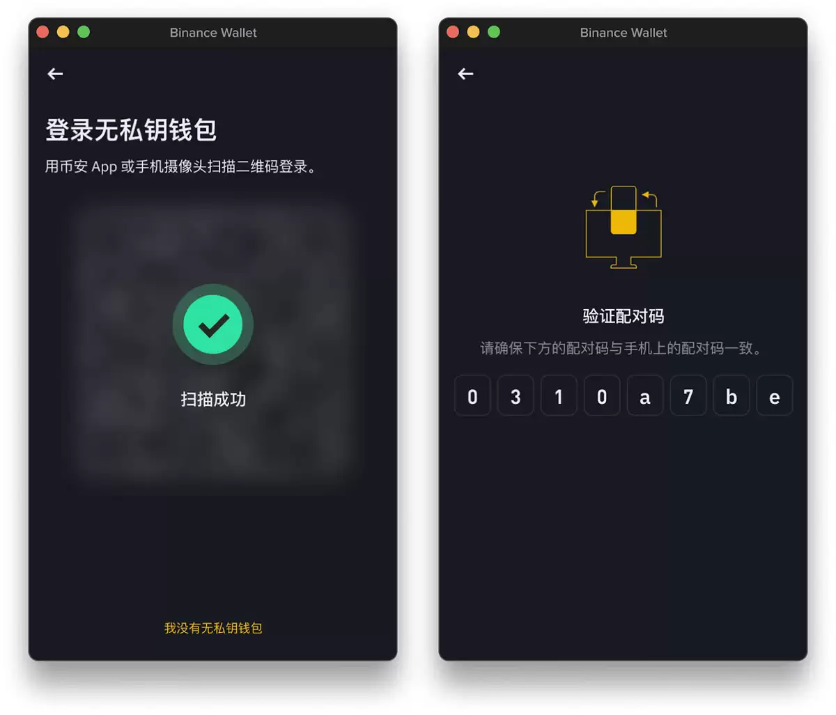 登录币安无私钥资产工具步骤4