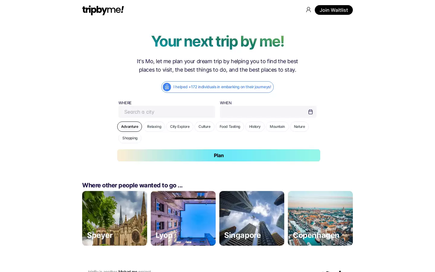 tripBy : 让我来规划您的梦想之旅！