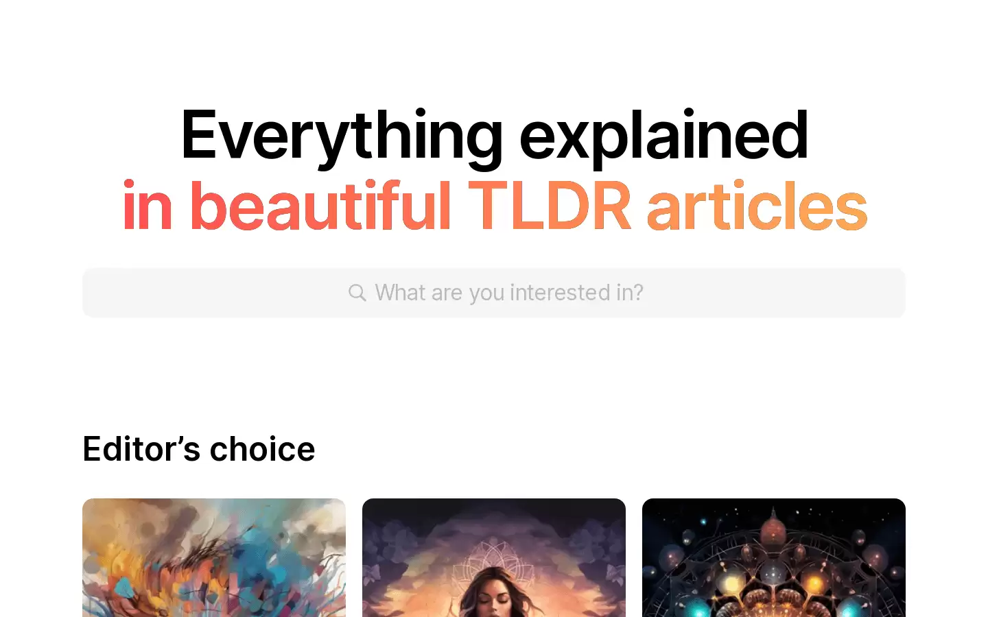 Eightify Explore : 简明易懂的TLDR文章