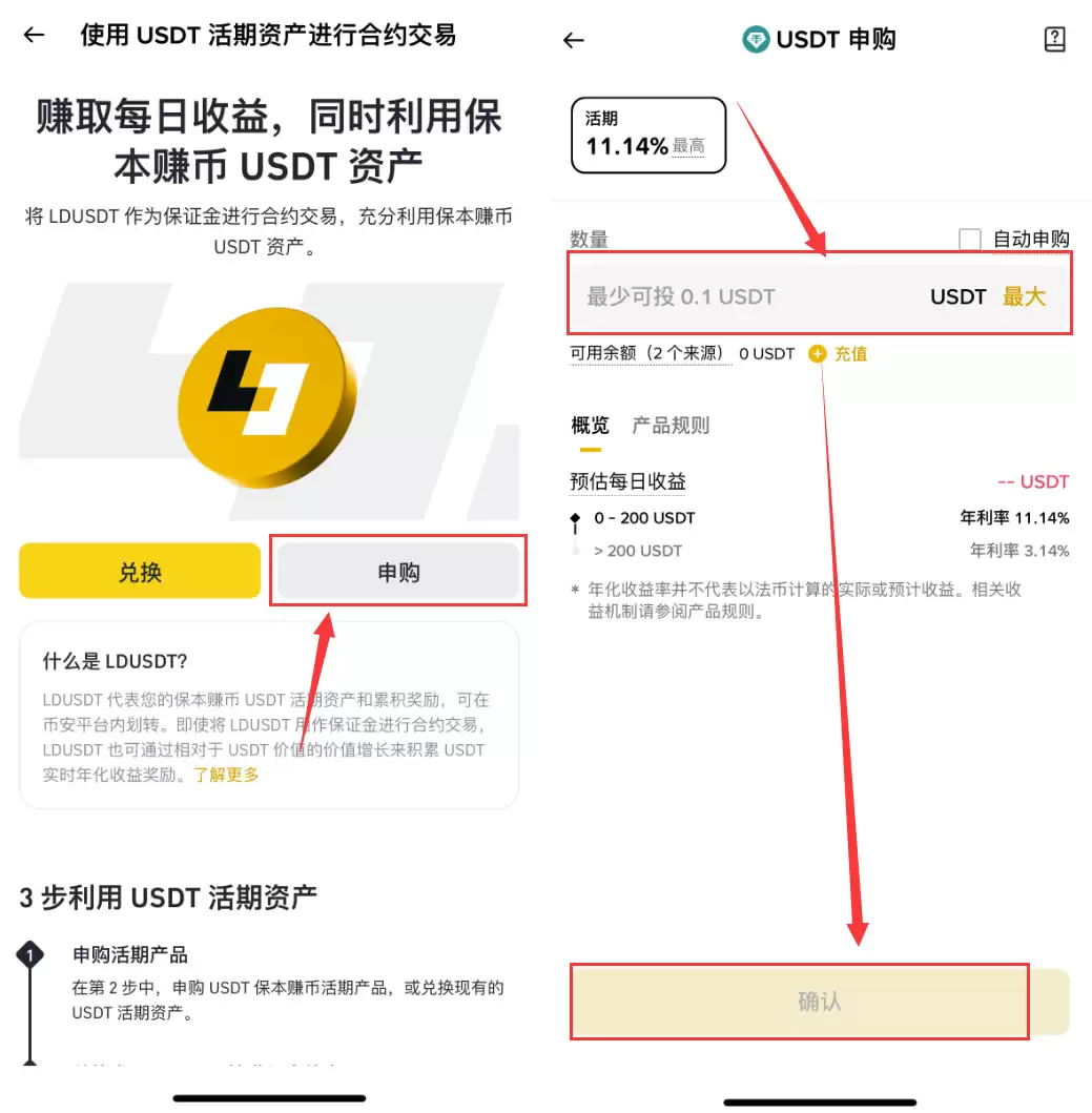 币安LDUSDT是什么?如何申购/赎回?LDUSDT让你边赚活期理财边开合约