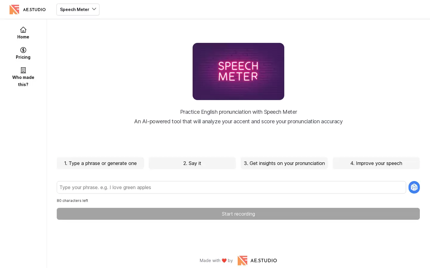 Speech Meter : 改善英语发音的人工智能工具