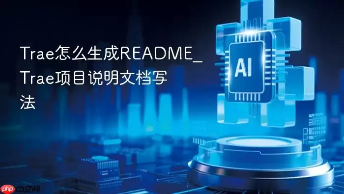 Trae怎么生成README_Trae项目说明文档写法