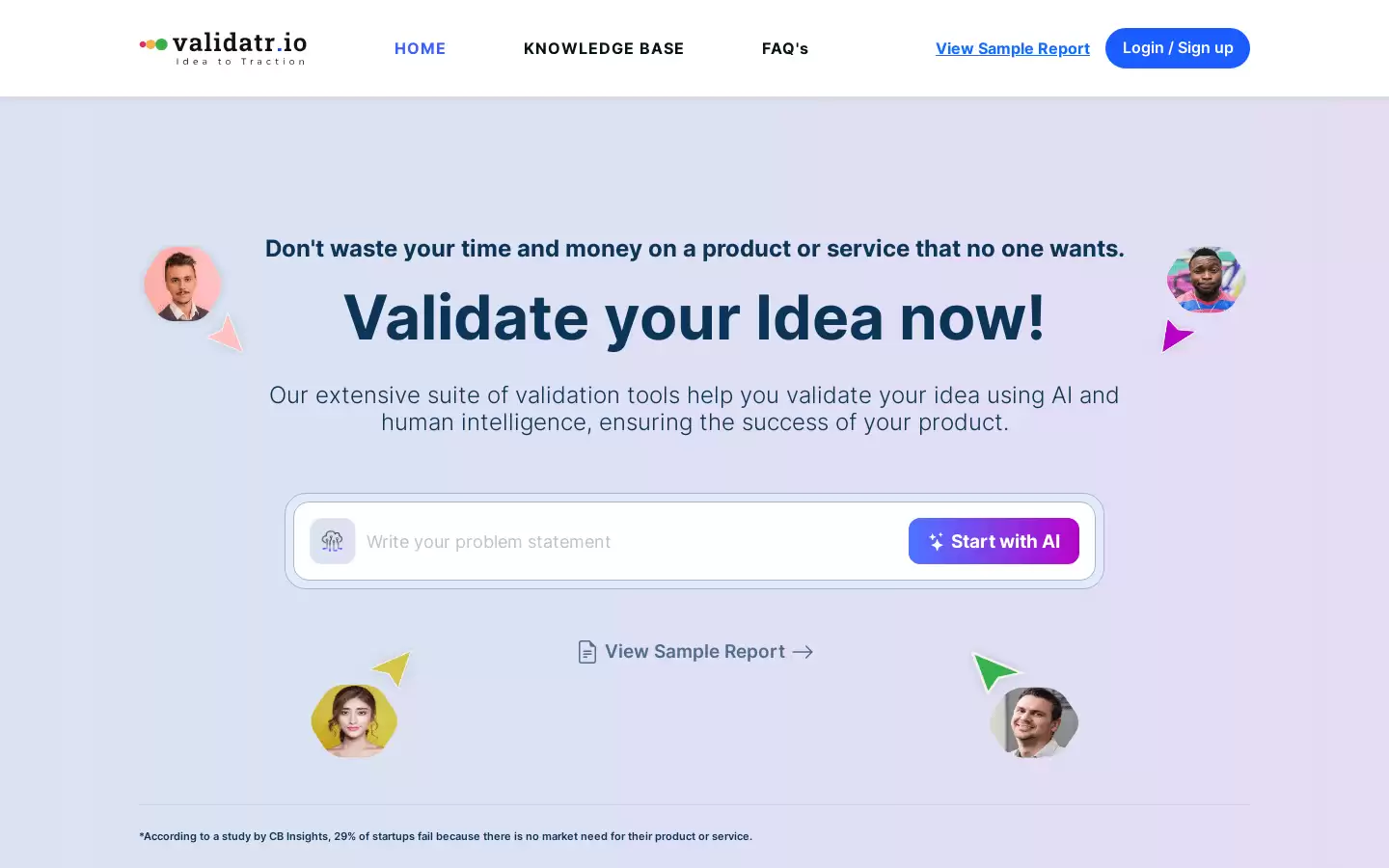 Validatr.io : 用人工智能和人工智能验证您的想法