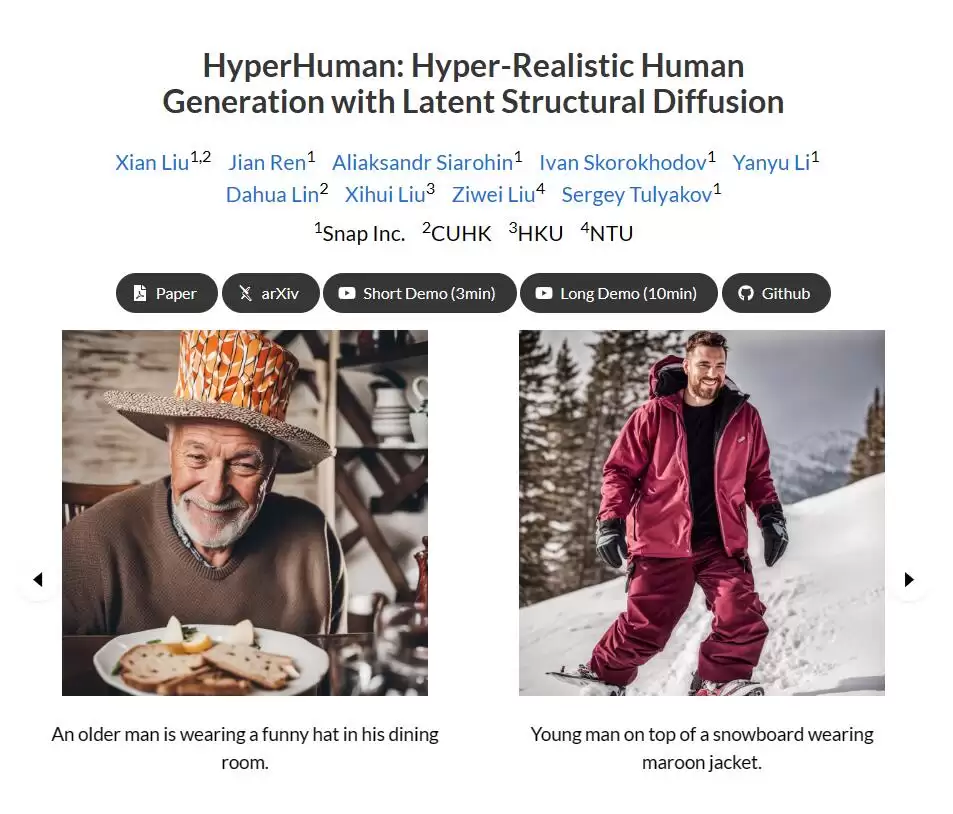HyperHuman : 生成逼真的人类图像