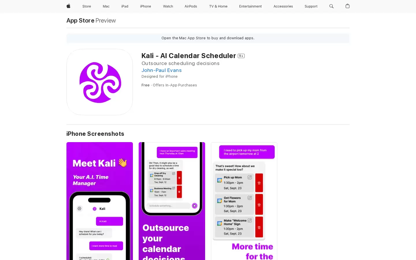 Kali - AI Calendar Scheduler : 与您的人工智能日历助理Kali一起外包日程安排决策