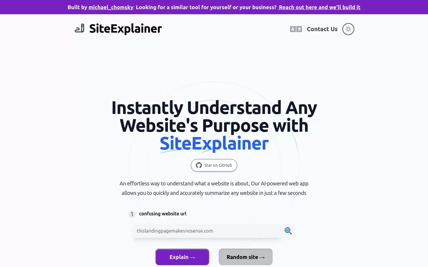 SiteExplainer : 解读任何令人困惑的网页