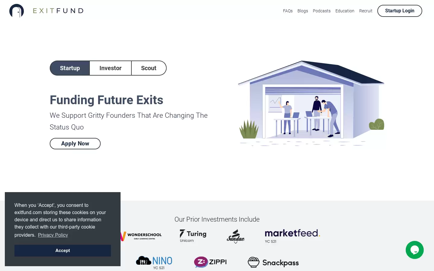 Exitfund : VC和天使投资人网络，为顶级初创公司提供资金支持。
