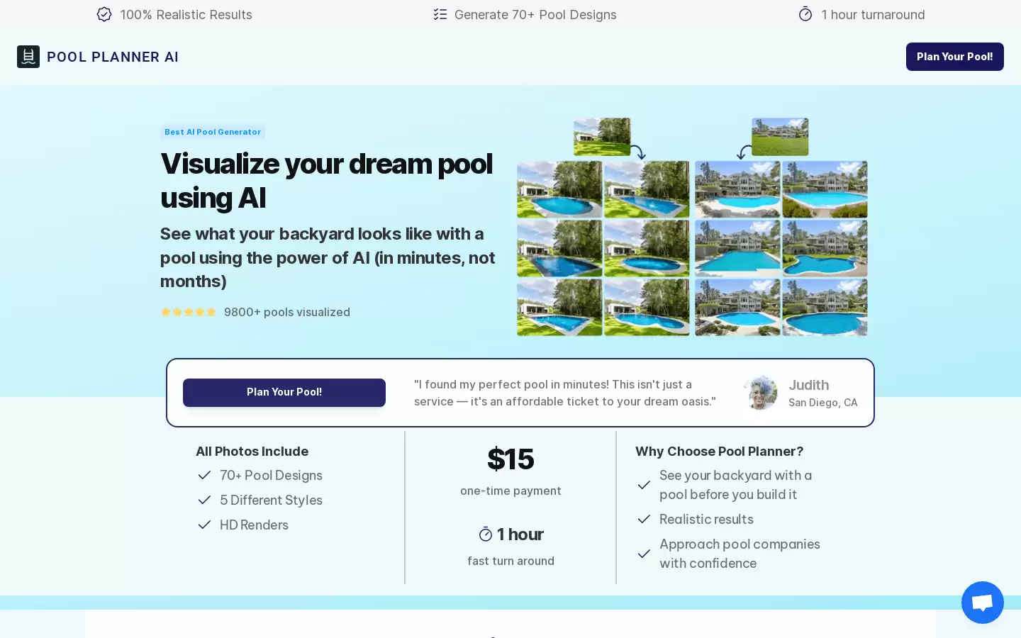 Pool Planner AI : 最佳AI泳池规划和设计工具