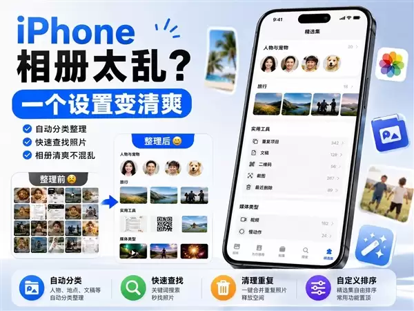 iPhone相册太乱:一分钟自动分类整理变清爽