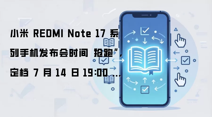 小米 REDMI Note 17 系列手机发布会时间