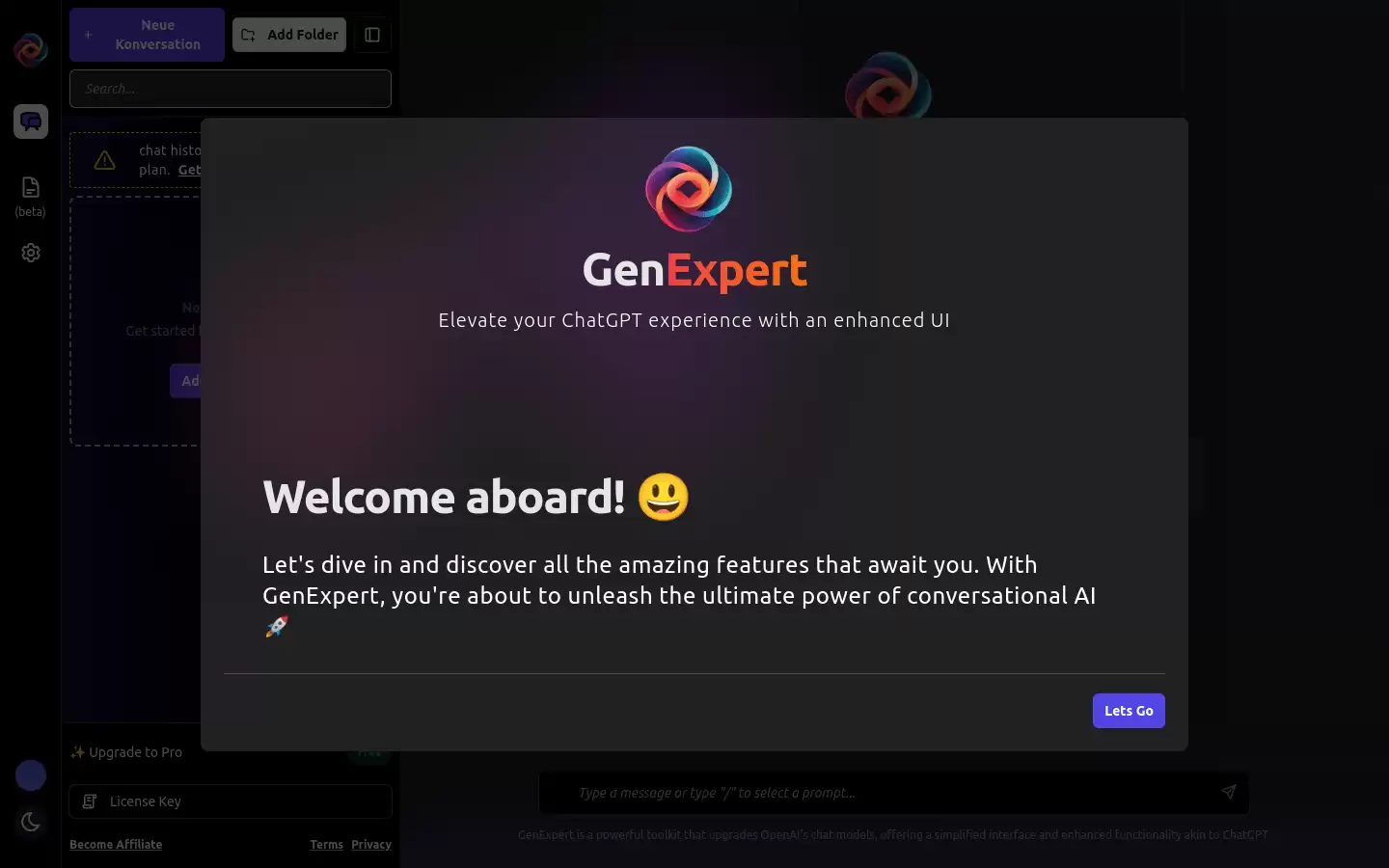 GenExpert : 升级OpenAI聊天模型，提供简化界面和增强功能
