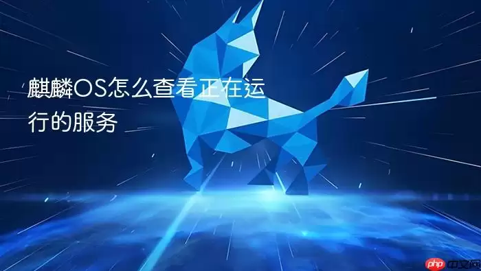 麒麟OS怎么查看正在运行的服务