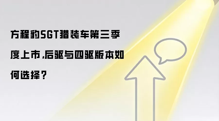 方程豹SGT猎装车第三季度上市，后驱与四驱版本如何选择？