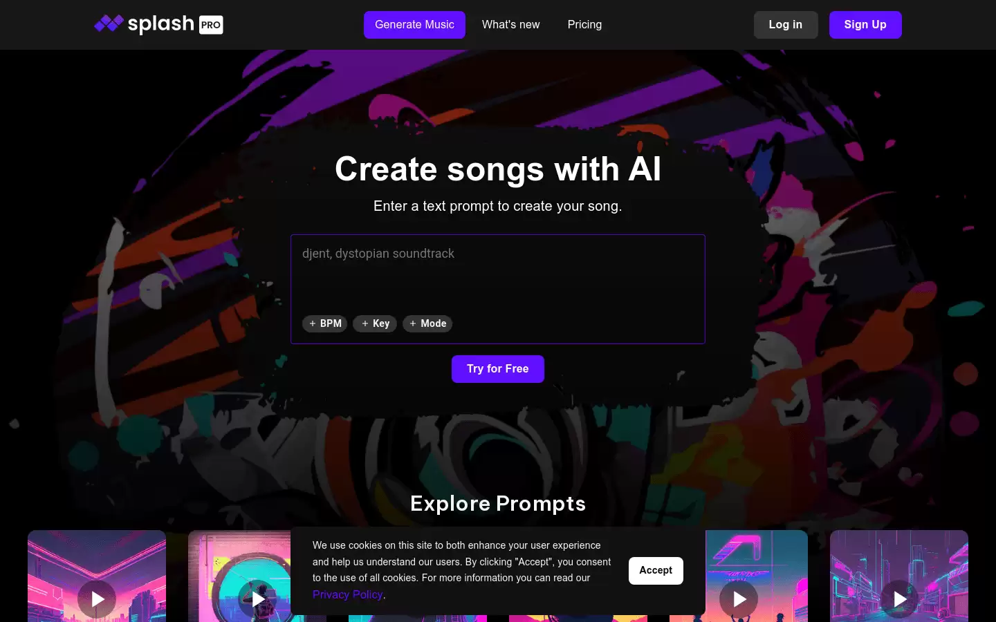 Splash Pro : 秒级生成音乐AI