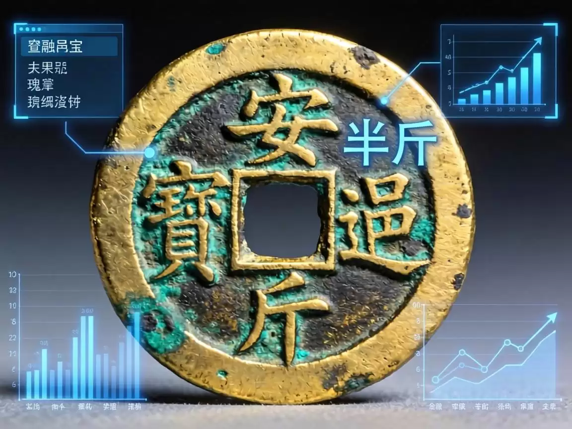 安邑半斤币:古代标准化货币的典范 安邑半斤币实物细节图,展示铭文与锈色