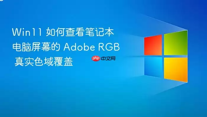 Win11 如何查看笔记本电脑屏幕的 Adobe RGB 真实色域覆盖