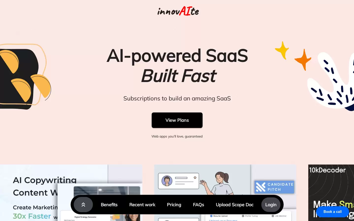 Innovaite : 创新即服务,提供快速定制AI驱动的SaaS应用开发