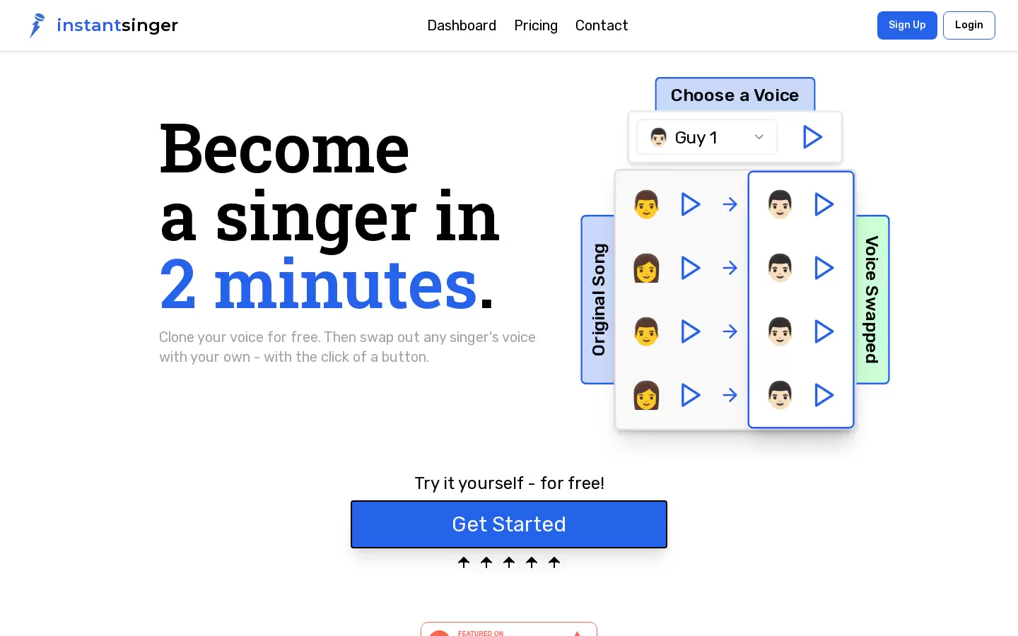 Instant Singer : 免费克隆你的声音，替换任何歌手的声音