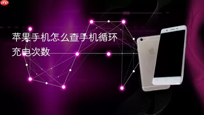 苹果手机怎么查手机循环充电次数