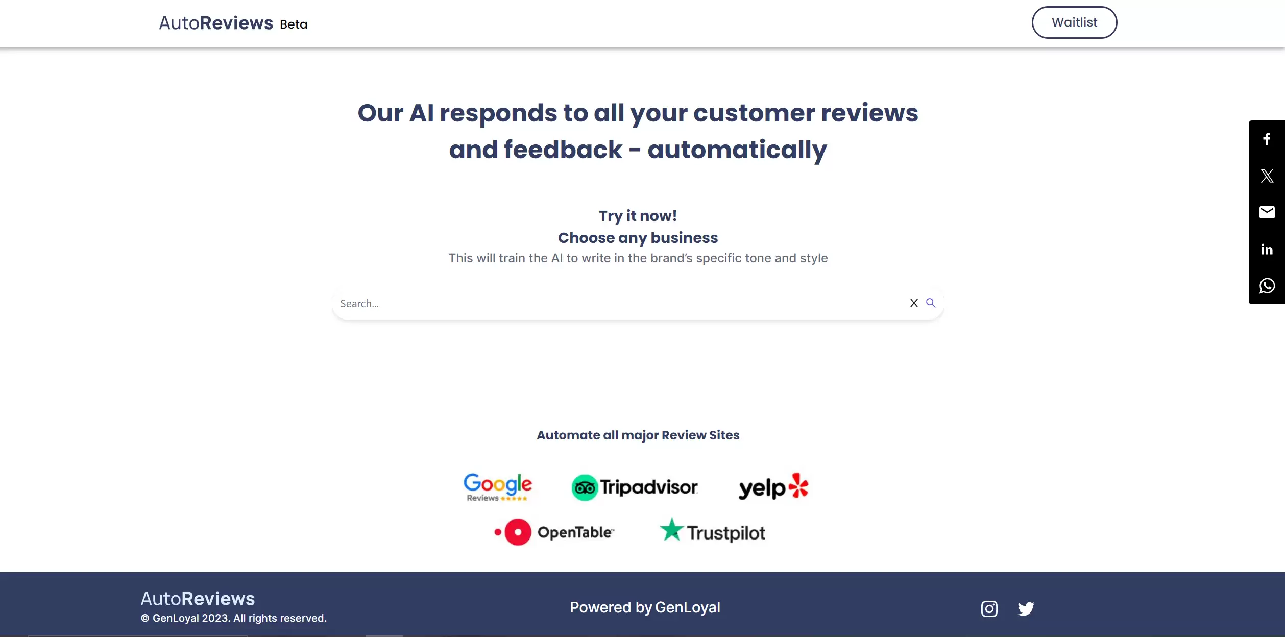 AutoReviews : 我们的AI自动回应所有顾客的评论和反馈