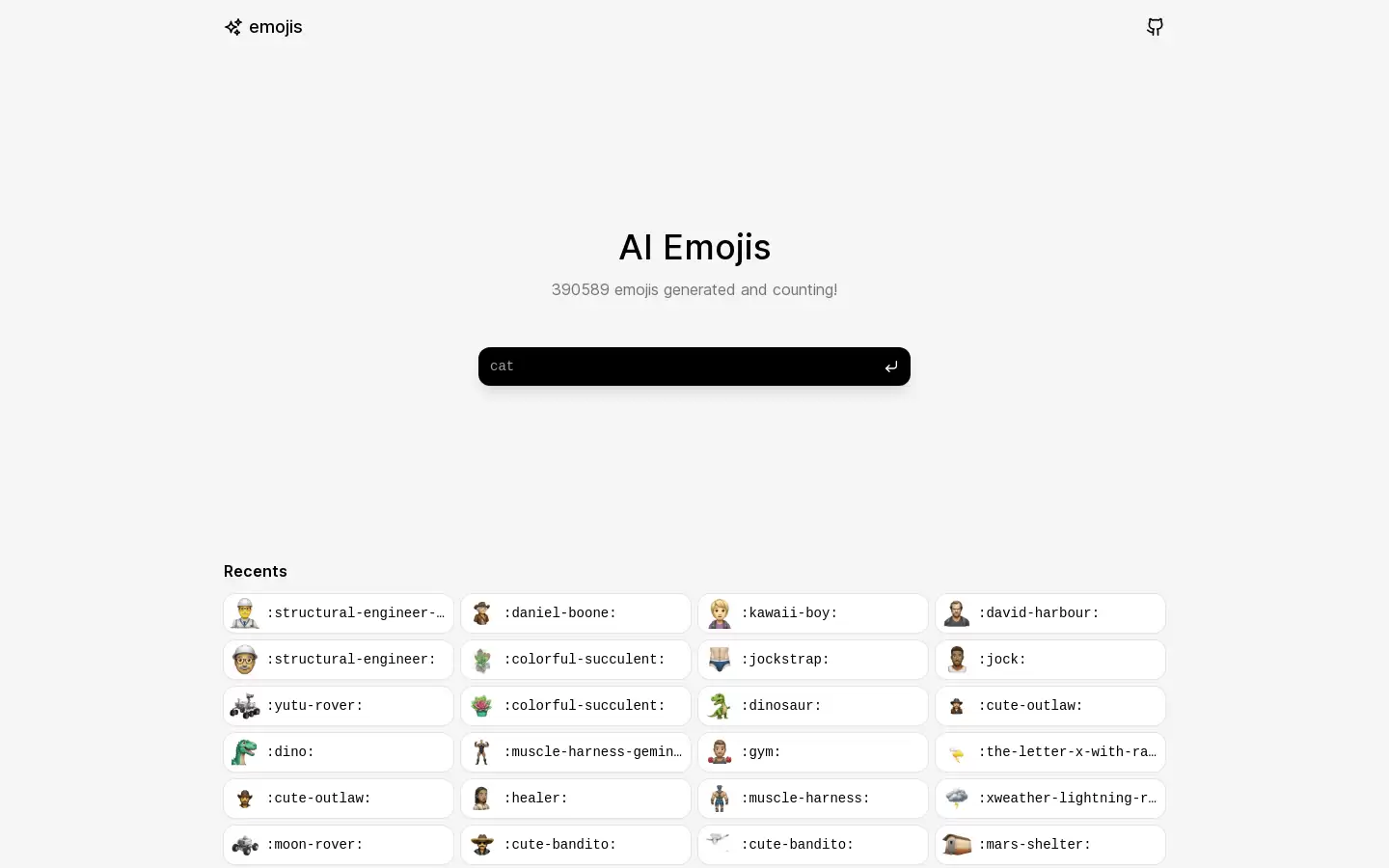 AI Emoji Generator : 将你的想法快速生成emoji表情符号