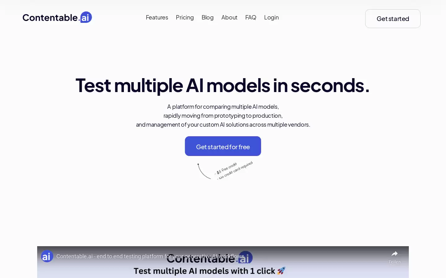 Contentable.ai : 比较、测试、构建和部署低代码AI模型