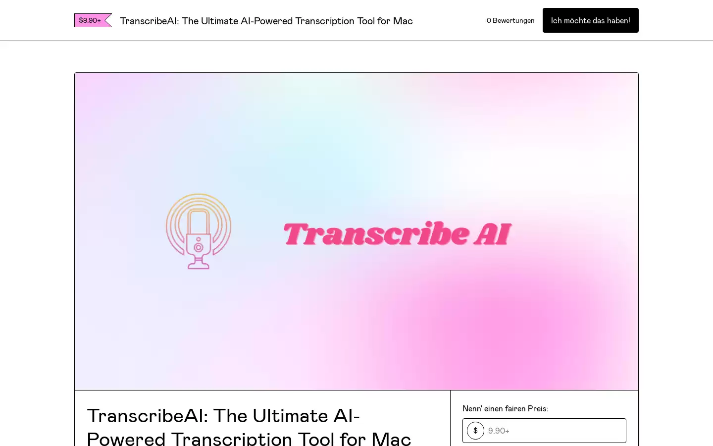 TranscribeAI : Mac上最强大的AI转录工具