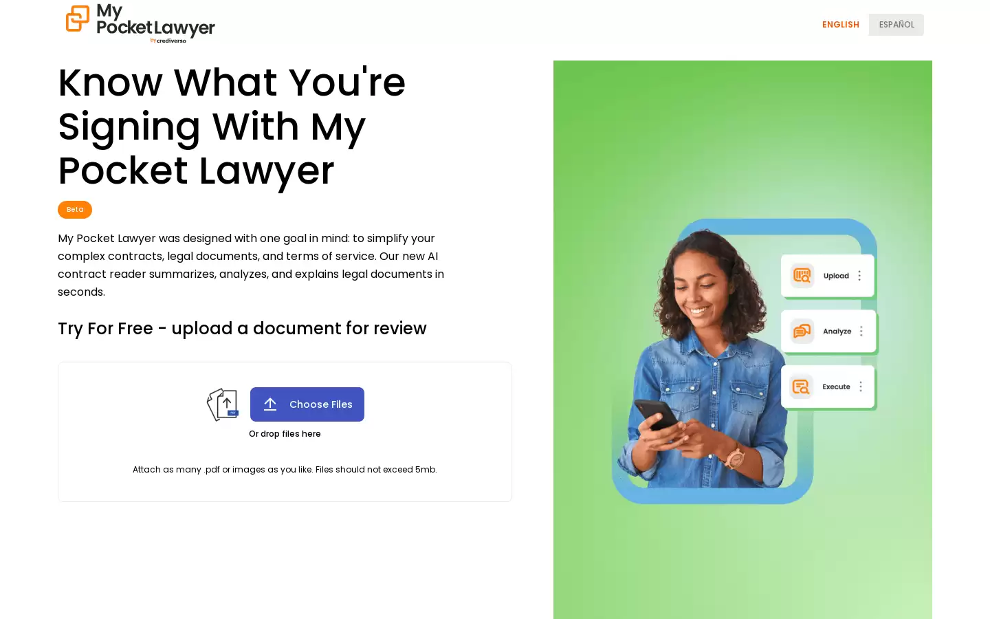 My Pocket Lawyer : 简化复杂合同，了解签署内容
