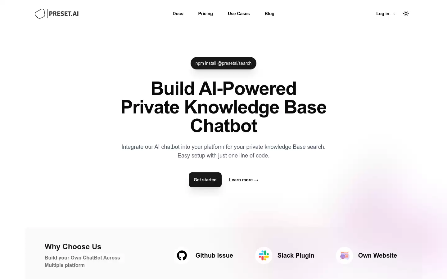PresetAI : AI动力文档搜索