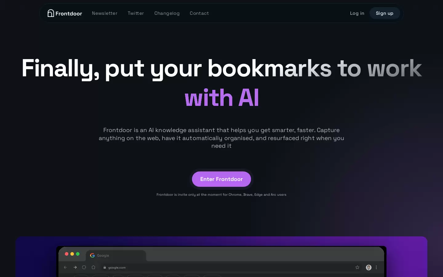 Frontdoor : AI知识助手，智能整理和提供网络内容