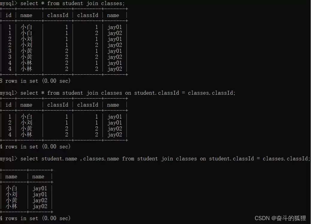Mysql笛卡尔积(附实现多表查询代码实例)