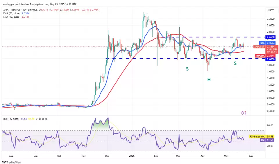 XRP/USDT 日 K 线图
