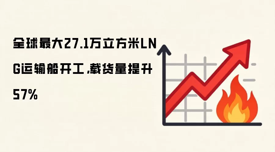 全球最大27.1万立方米LNG运输船开工,载货量提升57%