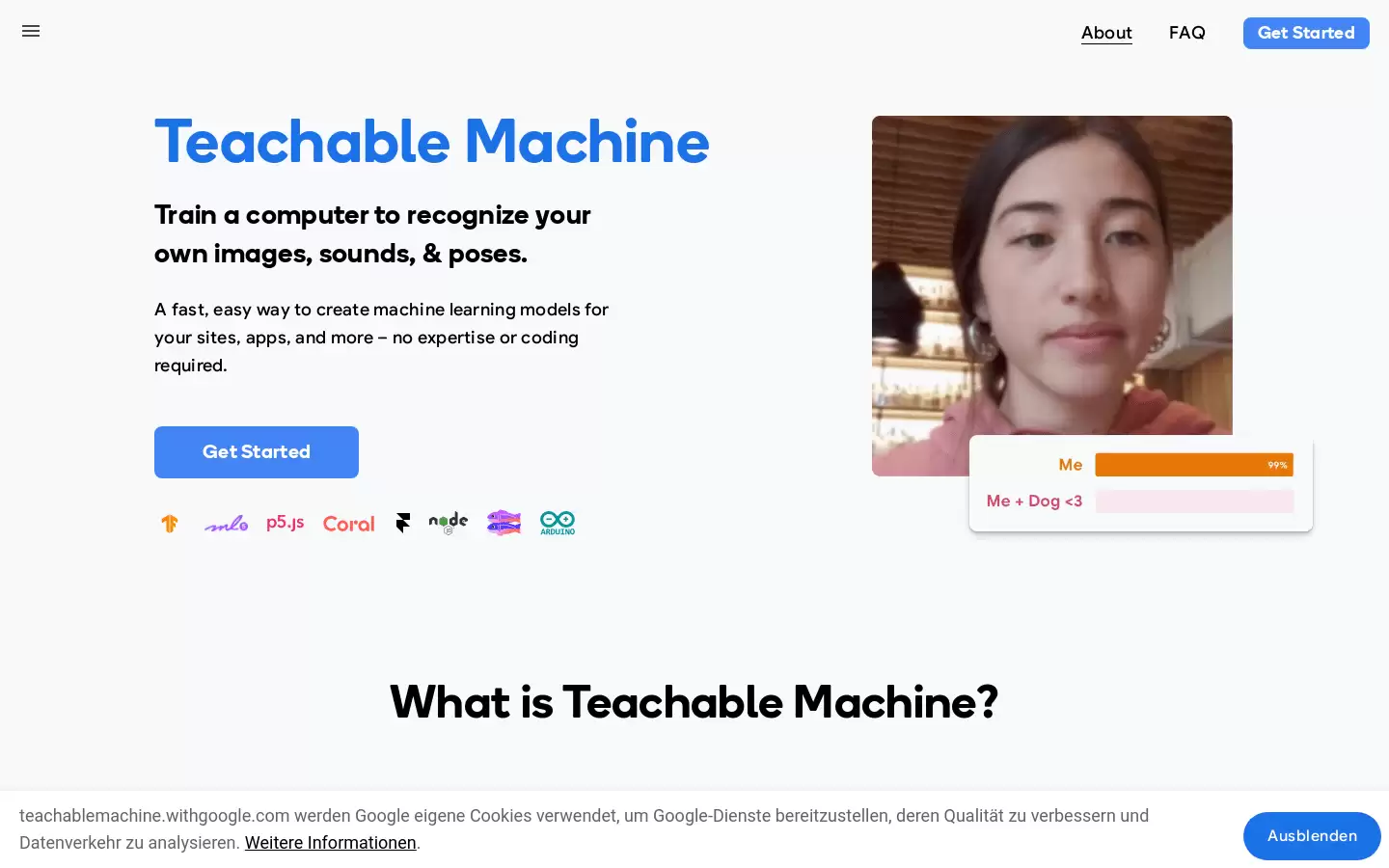 Teachable Machine : 轻松创建你自己的机器学习模型