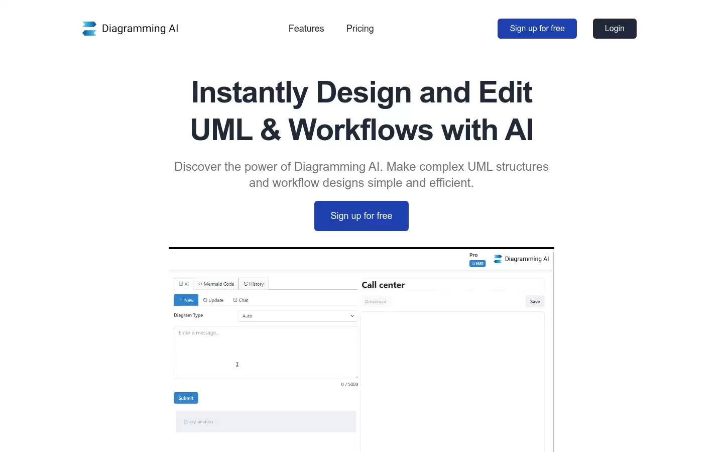 Diagramming AI : 简化复杂的UML和工作流设计