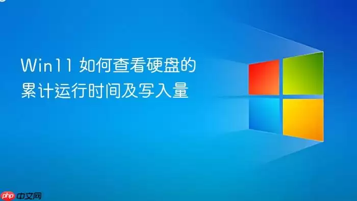 Win11 如何查看硬盘的累计运行时间及写入量
