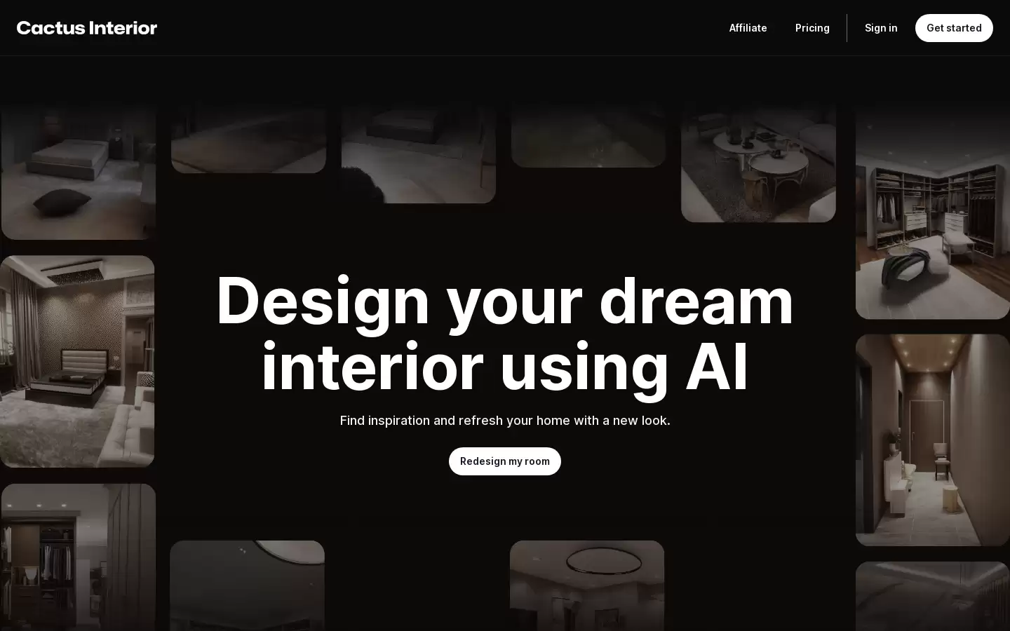 Cactus Interior : AI室内设计工具，快速生成多种设计方案