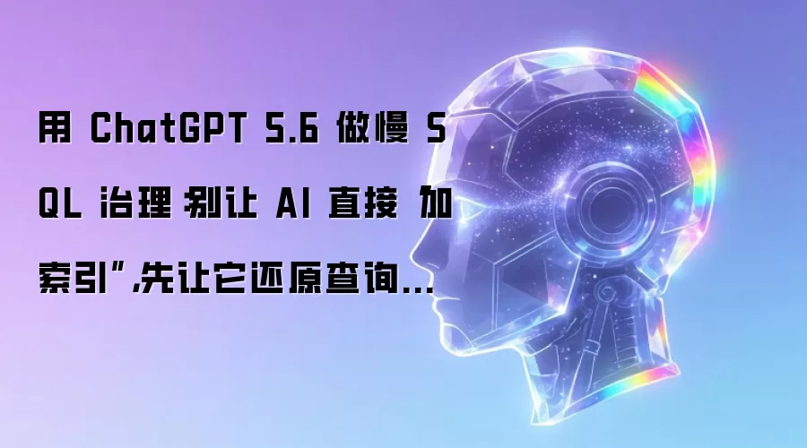 用 ChatGPT 5.6 做慢 SQL 治理:别让 AI 直接“加索引”,先让它还原查询意图