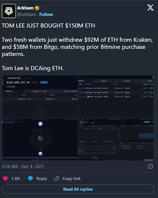 Tom Lee 的百亿以太坊豪赌:为何他预测以太坊将跑赢比特币? BitMine策略解析