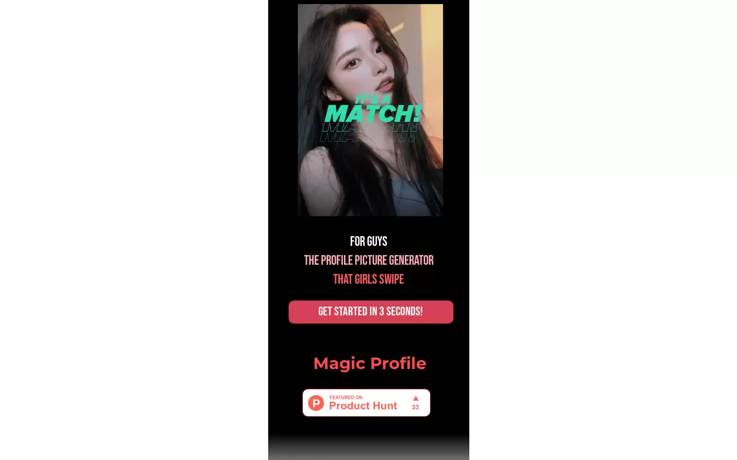 Magic Profile : AI制作约会头像，提升匹配率